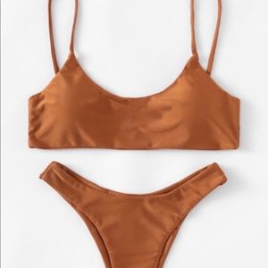 Brown/burnt orange bathing suit